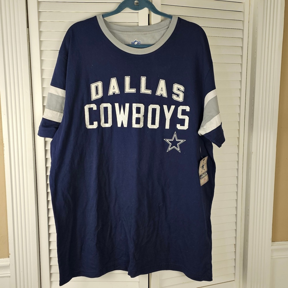 NWT NFL Mens Dallas Cowboys Striped Short Sleeve Tshirt 3XL